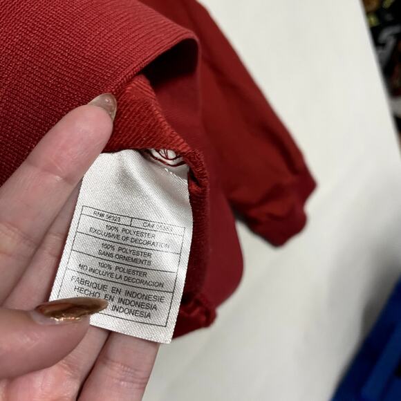 Nike Oklahoma Sooners 1/4 Zip Pullover Windbreaker Jacket Red White - Size M - Picture 5 of 10